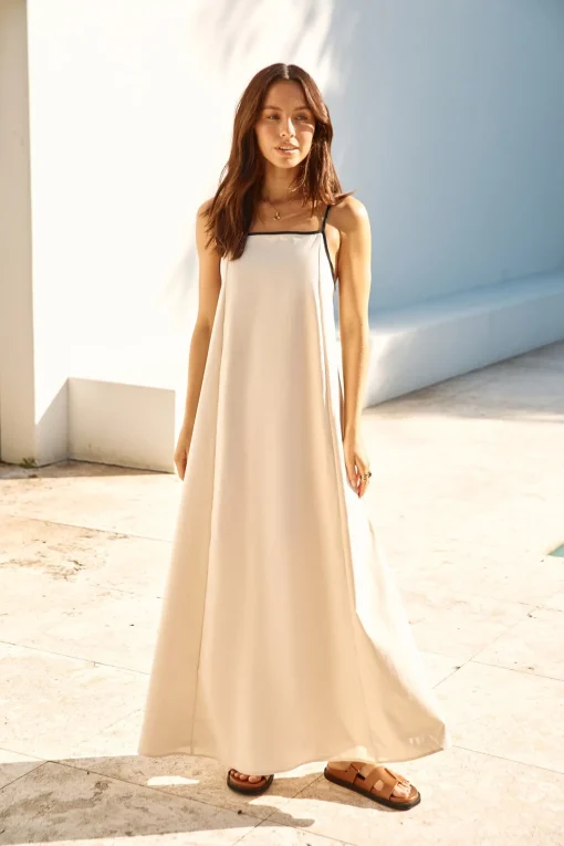 Looking Forward Maxi Dress Cream