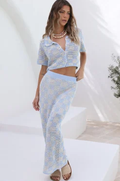 Lost Memories Maxi Skirt Blue