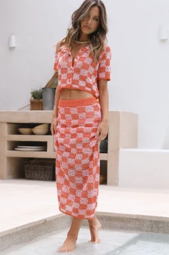 Lost Memories Maxi Skirt Orange