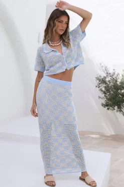 Lost Memories Maxi Skirt Blue