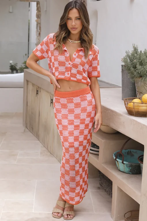 Lost Memories Maxi Skirt Orange
