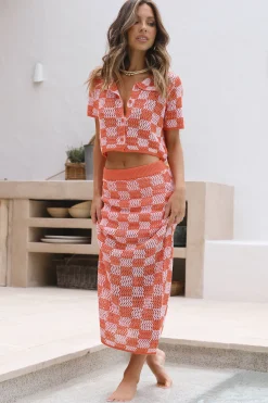 Lost Memories Maxi Skirt Orange