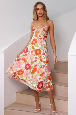 Love Strong Midi Dress Multi