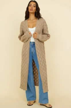 Lullaby Dreams Knit Cardigan Brown