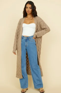 Lullaby Dreams Knit Cardigan Brown