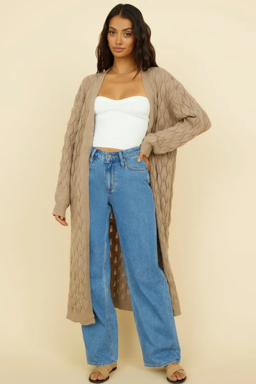Lullaby Dreams Knit Cardigan Brown