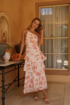 Lush Cascade Pink Floral Maxi Dress