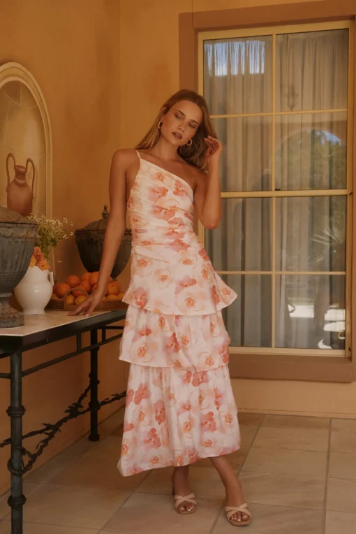 Lush Cascade Pink Floral Maxi Dress