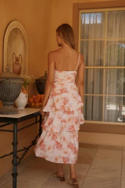Lush Cascade Pink Floral Maxi Dress