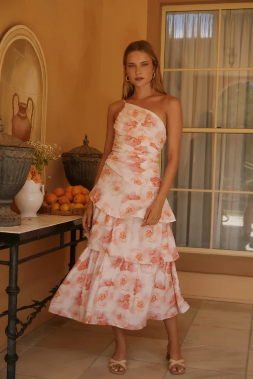 Lush Cascade Pink Floral Maxi Dress