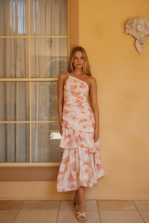Lush Cascade Pink Floral Maxi Dress