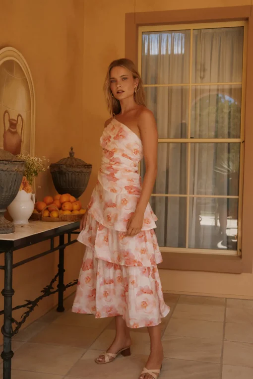 Lush Cascade Pink Floral Maxi Dress