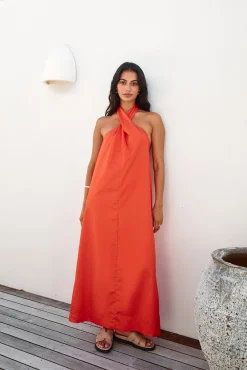 MADISON THE LABEL Amber Maxi Dress Flame