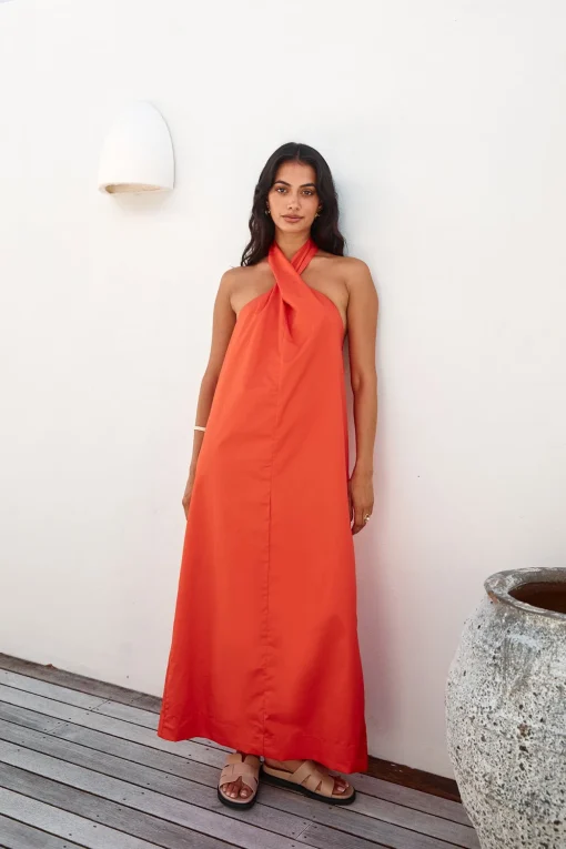 MADISON THE LABEL Amber Maxi Dress Flame