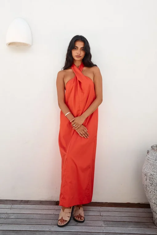 MADISON THE LABEL Amber Maxi Dress Flame