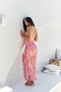 Majorca Strapless Midi Pink