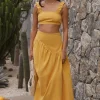 Mango Trees Maxi Skirt Mustard