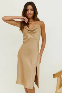 Manifestation Midi Dress Brown