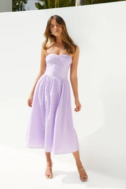 Mimi Moments Strapless Maxi Dress Lilac