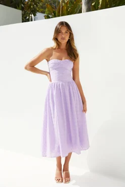 Mimi Moments Strapless Maxi Dress Lilac