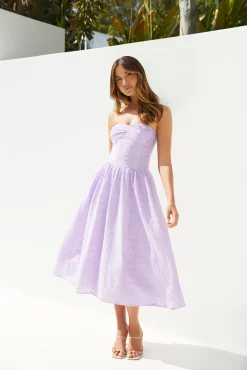 Mimi Moments Strapless Maxi Dress Lilac
