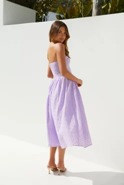 Mimi Moments Strapless Maxi Dress Lilac