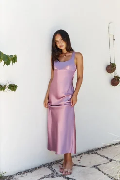 Moonlit Sway Midi Dress Purple
