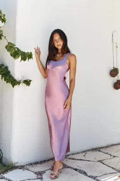 Moonlit Sway Midi Dress Purple