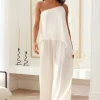 Moving In Crop Top White