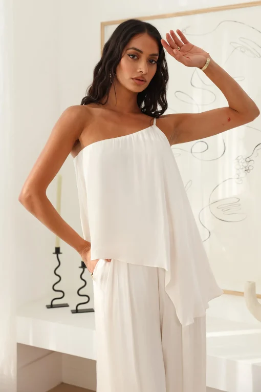 Moving In Crop Top White