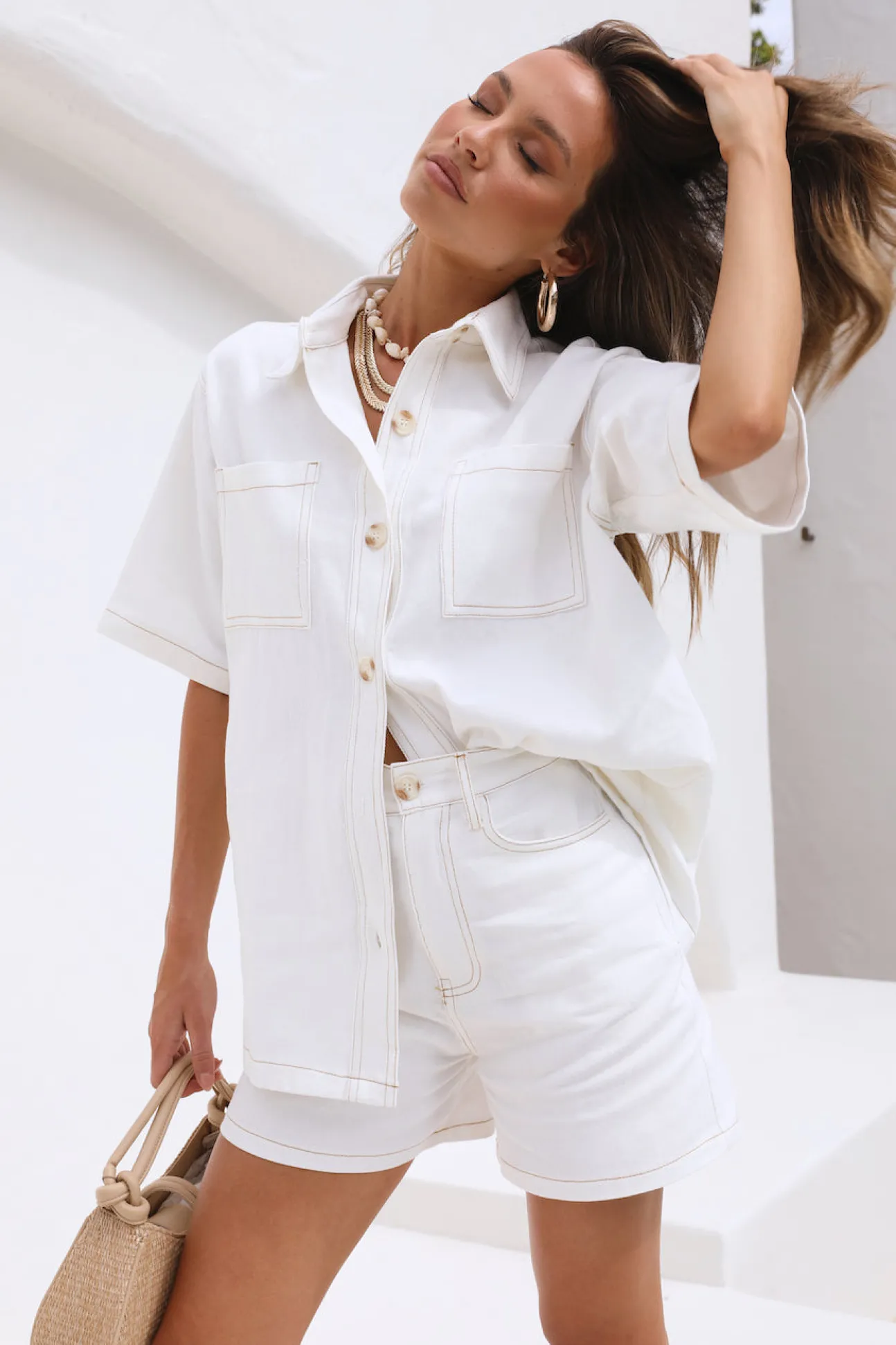 New Beginning Shorts White