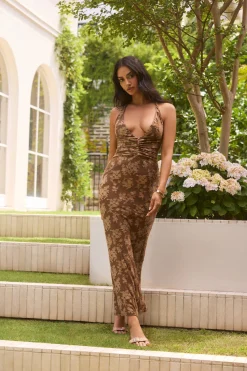 Next to me Midi dress Brown