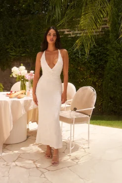 Next to me Midi Dress in Cream