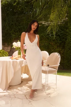 Next to me Midi Dress in Cream