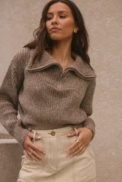 Noelle Knit Jumper Brown