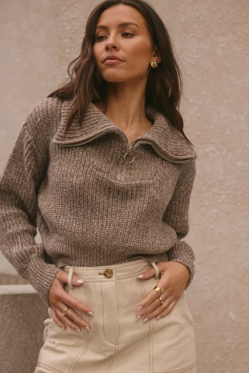 Noelle Knit Jumper Brown
