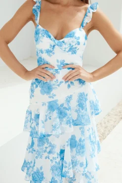Ocean Mist Midi Dress Blue