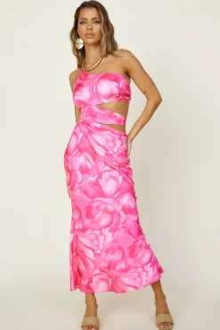Oceans Apart Maxi Dress Pink