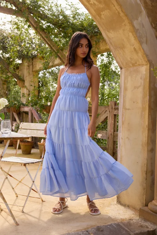 On a Cloud Maxi Dress Blue