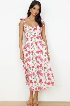 On The Roof Midi Dress Pink