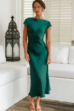One Last Song Maxi Dress Forest Green