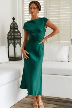 One Last Song Maxi Dress Forest Green