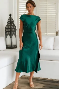 One Last Song Maxi Dress Forest Green