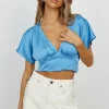 Out Of Mind Crop Top Blue