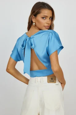 Out Of Mind Crop Top Blue