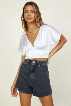 Out Of Mind Crop Top White