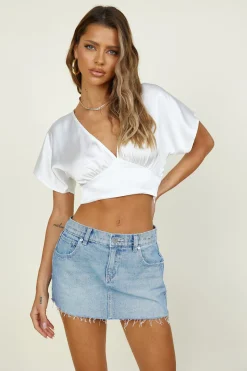 Out Of Mind Crop Top White