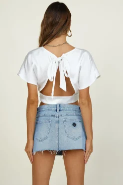 Out Of Mind Crop Top White