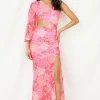 Over and Over Maxi Dress Pink Print