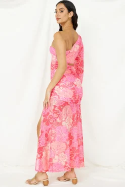 Over and Over Maxi Dress Pink Print
